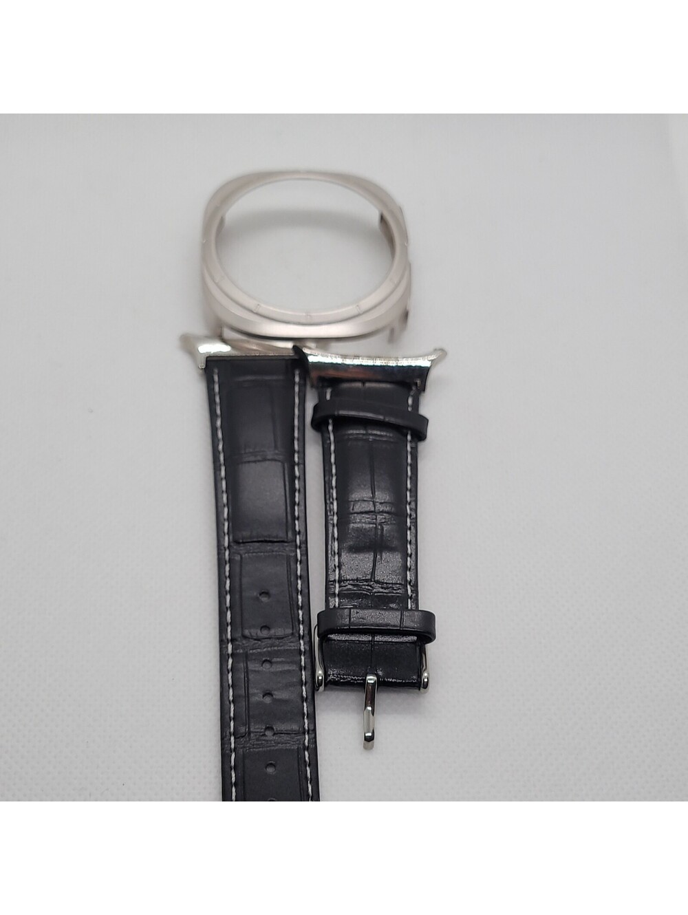 samsung Galaxy ultra 7 Black Leather Two-Piece leather Strap Wristwatch Band